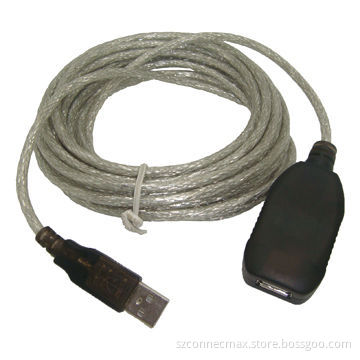 5m USB2.0 Cable, AM/AF for USB Extension Cable, Black Color
